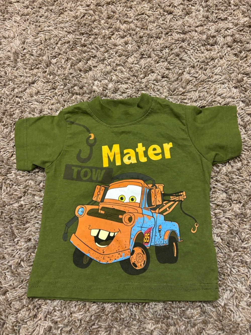 Disneys cars Mater' Green Kids T-Shirt